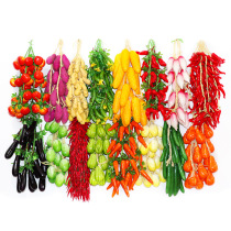 Simulation vegetable and fruit string pendant restaurant kindergarten farmhouse decoration Northeast style fake pepper corn garlic