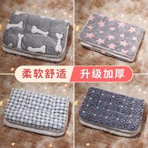 Autumn Winter Warm Pets Dog Blankets Thickened Flannel Blankets Small Medium Dog Kennel Pads Bath Towels