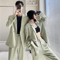 Suit jacket design sense fried street ins light mature style men and women with couples casual fashion loose suit suit suit suit