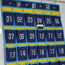 Conference room mobile phone storage bag hanging pocket bag multi-grid centralized door meeting storage workshop placement wall-mounted