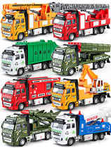 Simulation alloy childrens toys Excavator engineering car ladder Fire truck tank garbage truck Military boy toys