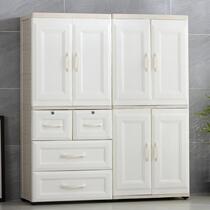 Double door baby storage cabinet childrens wardrobe baby locker drawer plastic finishing cabinet simple wardrobe