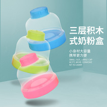 Baby milk powder box portable out large capacity baby storage tank Mini small sealed milk powder grid