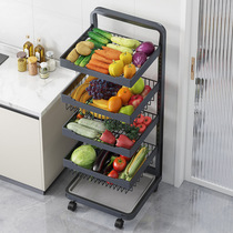 Kitchen shelf landing multi-layer fruit and vegetable frame pot-frame vegetable storage rack basket holding frame