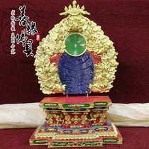 Tibetan Buddhism wooden painted Buddha platform Buddha statue base suitable for 7 inch Buddha statue 1 foot Buddha statue Dharma statue total height 46