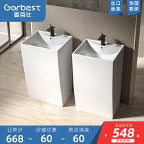 One art column basin vertical column balcony washbasin ceramic wash basin floor toilet sink