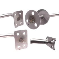 Handrail support connection solid wood staircase handrail board 304 fixed steel pipe stainless steel fittings 5 solid wood stairs seven