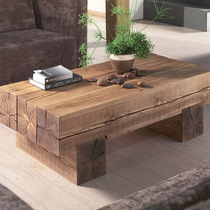 Nordic Eco Log Tea Table Wood Creative Individuality Antique Living Room Home Minimalist Solid Wood Folk Furniture Tea Table