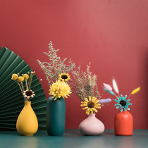 ins dried flowers with bottles of small bouquets decorative ornaments Eternal Flowers air dried natural Nordic home living room light luxury furnishings