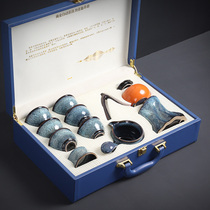 Automatic Tea Set Ceramic Tea Set Ceramic Tea Cup Home Simple Office Guest Gift Gift Customized Tea Ceremony