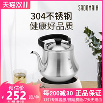 Taiwan Sendman 304 stainless steel kettle household large capacity whistle brewing tea kettle gas induction cooker