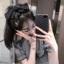 Big bow headwear Net red hair card 2021 new female summer hair accessories black headline hair hoop accessories hair clip