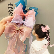 Childrens hair accessories girls ribbon bow hairclip baby crown headdress little girl floral headdress Princess braided hair hairpin