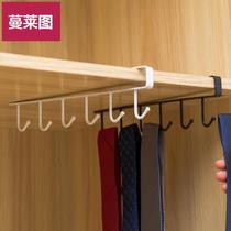 Vertical clothes bar Art Cabinet storage rack multi-function hook wardrobe finishing rack kitchen non-trace nail-free adhesive hook