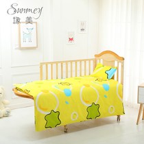Kindergarten quilt six pieces of childrens pure cotton sleeping baby nap cotton with air conditioning bedding three pieces of core