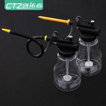 Oil pot Household oil gun Long mouth oiler High pressure manual transparent oiler Lubricated gear oil filler