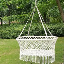 ins Nordic Wind Baby hanging basket rocking chair Outdoor Leisure white cotton rope Cradle Baby Cradle bed 1118d