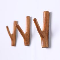 Nordic Countryside Retro Creative Tree Bifurcation Hook Free Solid Wood Stick Hook Fields Garnish Wall-mounted Twigs Hanging Twigs Hanging Clothes Hook