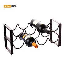 Japanese-style wrought iron wine bottle rack superimposed wine rack multi-bottle creative wine cabinet display red wine rack ornaments modern simplicity