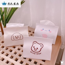 Cute bear towel cover foldable car waterproof and dirt-resistant paper box girl heart