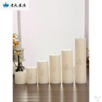  Household indoor power outage smoke-free and tasteless large thick candle cylinder small burn-resistant emergency lighting romantic white candle