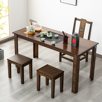 Tea table and chair combination tea table living room household tea set set one new Chinese small apartment Wujin Stone tea tray