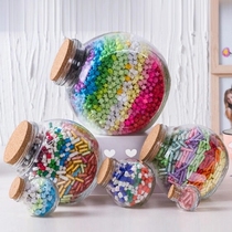 Flower drum bottle Lucky star Five-pointed star savings bottle Glass jar Bottle with stars Drift bottle Wishing bottle
