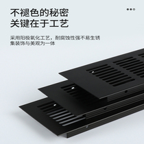 Rectangular cupboard vents Kitchen Shoes Cabinet holes Ventilation Vents Aluminum Alloy Breathable Net 150M Black