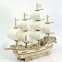 Wooden simulation sailing boat model handmade diy adult making tour ship assembly wooden toys assembled with wooden toys