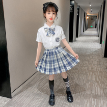 Childrens jk uniform skirt genuine suit 12-year-old primary school students girls college style kindergarten summer summer full set