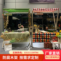 Market booth promotion booth wooden activity shelf mobile booth mobile booth shopping mall promotion shelf