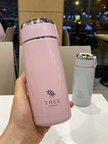 Fashionable and simple thermos cup with tea cup student ladies health stainless steel kettle gift lovers