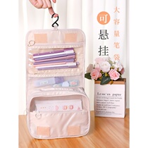 Primary school pupil pen bag large capacity new popular boys and girls simple Japanese high-value creative multifunctional stationery bag