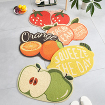 YONA cartoon fruit door silk ring waterproof door mat bathroom foot mat access toilet PVC non-slip mat C