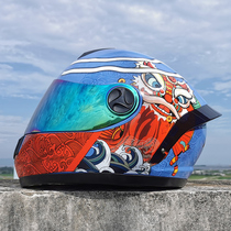 The Ailion Electric Motorcycle Helmet male and female full armor Tail Wing Machine Car Racing Head Ash All Season Universal Personality