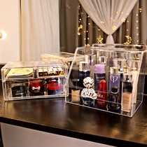 Cosmetic storage box large capacity acrylic desktop dust-proof dressing table household cosmetic box skin care rack