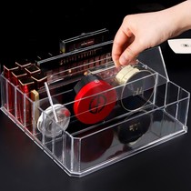 Transparent acrylic powder storage box lipstick rack nail polish eye shadow shelf display rack makeup blush storage rack