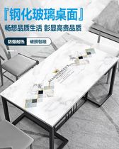 Customized tabletop marble tempered glass countertop glass table tableTea table glass rectangular