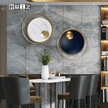 Simple modern round wall decoration living room bedroom bedside metal wall decoration Porch restaurant three-dimensional wall pendant
