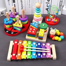 Babies and childrens eight-tone hand piano small xylophone 8 months music device 1-2 3 years old baby puzzle early education play