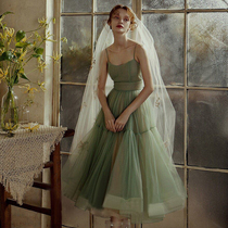 Movie House Clothing Green Sensual Wedding Dresses Fresh Art Writing Real Photos With Long Skirt Harnesses short Hostel Theme Dresses