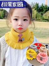 Childrens neck winter windproof neck sleeve baby scarf boy girl scarf plush knitted warm cute neck sleeve