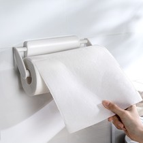 Japanese kitchen tissue holder wall-mounted adhesive paper rack pylon plastic bag film storage rack non-perforated roll paper holder