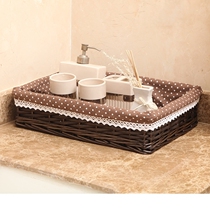 Storage basket rattan storage box willow basket kitchen desktop utility box display basket snack basket