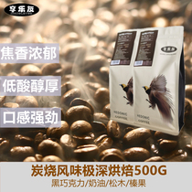 Hedonic Friends Beauty Deep Roast Japanese Charcoal Flavored Coffee Bean Low Acid Hand Chopper Grilled Black Coffee Powder 500g
