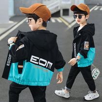 Childrens clothing Boys spring coat spring and autumn 2021 new medium and large childrens jacket childrens casual top tide