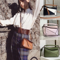 Monica Loewe gate hammock bag saddle bag mini stitching geometric bag puzzle one shoulder oblique cross womens bag