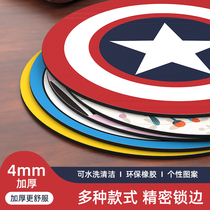 Mouse Pad Thickening Student Dormitory Round Table Mat Small Number Home Office Desk Style Computer Cartoon Cute Men And Women Ins Wind Keyboard Notebook Mat Teenage Girl Brief Little Fresher Personality Creativity