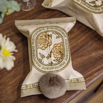 Life is like a dream household tissue box American style high-end sense living room restaurant car fabric tissue tissue paper towel set decoration