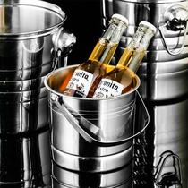 Small iron barrel stainless steel champagne creative installation convenient ice storage bucket ice ice cold durable wine small bar increase protection